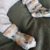 Chaussette laine bébé bleu orange