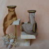 ruban de soie marron glacé et terracotta